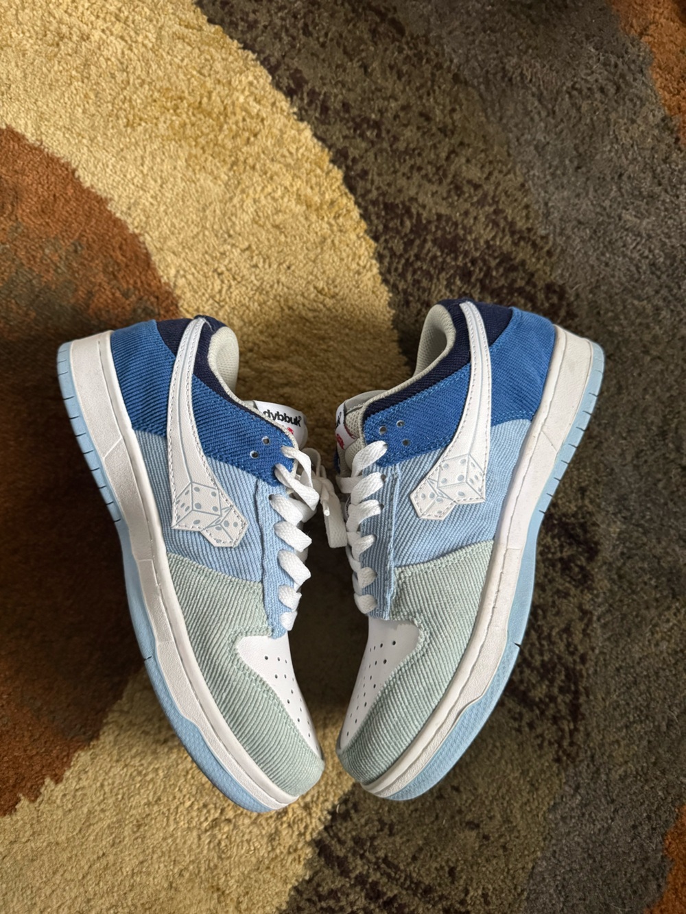 dybbuk Lucky 7 Blue Suede Sneakers Size 4 rare